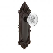 Nostalgic Warehouse 751353 - Nostalgic Warehouse Victorian Plate Privacy Crystal Egg & Dart Knob in Timeless Bronze