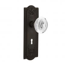 Nostalgic Warehouse 751490 - Nostalgic Warehouse Meadows Plate Privacy with Keyhole Crystal Egg & Dart Knob in Oil-Rubbed B
