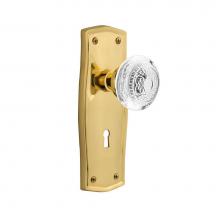 Nostalgic Warehouse 751567 - Nostalgic Warehouse Prairie Plate Privacy with Keyhole Crystal Egg & Dart Knob in Unlacquered