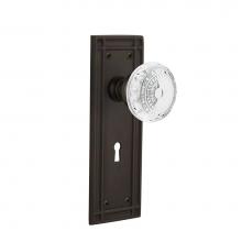 Nostalgic Warehouse 751882 - Nostalgic Warehouse Mission Plate Privacy with Keyhole Crystal Meadows Knob in Oil-Rubbed Bronze