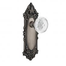 Nostalgic Warehouse 751937 - Nostalgic Warehouse Victorian Plate Single Dummy Crystal Meadows Knob in Antique Pewter