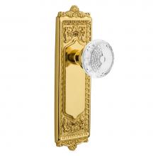 Nostalgic Warehouse 752016 - Nostalgic Warehouse Egg & Dart Plate Passage Crystal Meadows Knob in Unlacquered Brass