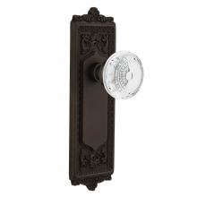 Nostalgic Warehouse 752028 - Nostalgic Warehouse Egg & Dart Plate Passage Crystal Meadows Knob in Oil-Rubbed Bronze