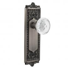 Nostalgic Warehouse 752110 - Nostalgic Warehouse Egg & Dart Plate Passage Crystal Meadows Knob in Antique Pewter