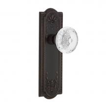 Nostalgic Warehouse 752131 - Nostalgic Warehouse Meadows Plate Passage Crystal Meadows Knob in Timeless Bronze