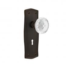Nostalgic Warehouse 752192 - Nostalgic Warehouse Prairie Plate Passage with Keyhole Crystal Meadows Knob in Oil-Rubbed Bronze