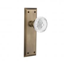 Nostalgic Warehouse 752194 - Nostalgic Warehouse New York Plate Passage Crystal Meadows Knob in Antique Brass