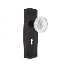Nostalgic Warehouse 752206 - Nostalgic Warehouse Prairie Plate Passage with Keyhole Crystal Meadows Knob in Timeless Bronze