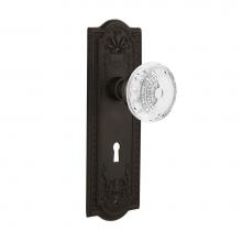 Nostalgic Warehouse 752249 - Nostalgic Warehouse Meadows Plate Passage with Keyhole Crystal Meadows Knob in Oil-Rubbed Bronze
