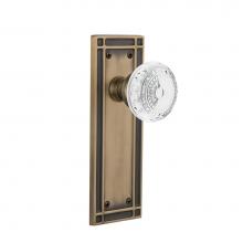Nostalgic Warehouse 752273 - Nostalgic Warehouse Mission Plate Passage Crystal Meadows Knob in Antique Brass