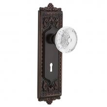 Nostalgic Warehouse 752280 - Nostalgic Warehouse Egg & Dart Plate Double Dummy with Keyhole Crystal Meadows Knob in Timeles