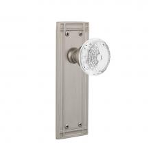Nostalgic Warehouse 752286 - Nostalgic Warehouse Mission Plate Passage Crystal Meadows Knob in Satin Nickel