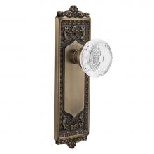 Nostalgic Warehouse 752303 - Nostalgic Warehouse Egg & Dart Plate Privacy Crystal Meadows Knob in Antique Brass