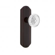Nostalgic Warehouse 752309 - Nostalgic Warehouse Deco Plate Passage Crystal Meadows Knob in Timeless Bronze