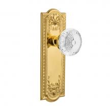 Nostalgic Warehouse 752330 - Nostalgic Warehouse Meadows Plate Passage Crystal Meadows Knob in Polished Brass