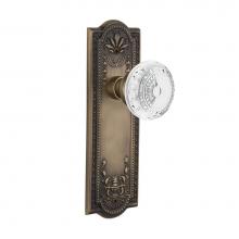Nostalgic Warehouse 752333 - Nostalgic Warehouse Meadows Plate Passage Crystal Meadows Knob in Antique Brass