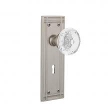 Nostalgic Warehouse 752425 - Nostalgic Warehouse Mission Plate Single Dummy with Keyhole Crystal Meadows Knob in Satin Nickel