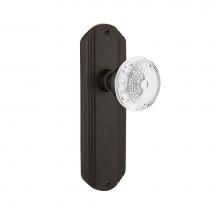 Nostalgic Warehouse 752481 - Nostalgic Warehouse Deco Plate Passage Crystal Meadows Knob in Oil-Rubbed Bronze
