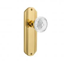 Nostalgic Warehouse 752486 - Nostalgic Warehouse Deco Plate Passage Crystal Meadows Knob in Polished Brass
