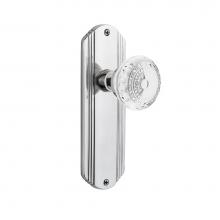 Nostalgic Warehouse 752511 - Nostalgic Warehouse Deco Plate Passage Crystal Meadows Knob in Bright Chrome