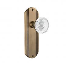 Nostalgic Warehouse 752512 - Nostalgic Warehouse Deco Plate Passage Crystal Meadows Knob in Antique Brass