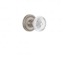 Nostalgic Warehouse 752539 - Nostalgic Warehouse Rope Rosette Single Dummy Crystal Meadows Knob in Satin Nickel