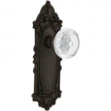 Nostalgic Warehouse 752559 - Nostalgic Warehouse Victorian Plate Passage Crystal Meadows Knob in Oil-Rubbed Bronze