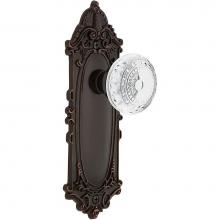 Nostalgic Warehouse 752561 - Nostalgic Warehouse Victorian Plate Passage Crystal Meadows Knob in Timeless Bronze