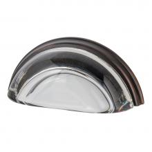 Nostalgic Warehouse 755401 - Nostalgic Warehouse Cup Pull Crystal Clear 3'' on Center in Timeless Bronze