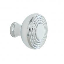 Nostalgic Warehouse 756130 - Nostalgic Warehouse Deco Brass 1 3/8'' Cabinet Knob in Bright Chrome
