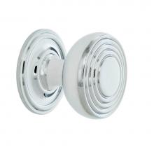 Nostalgic Warehouse 769464 - Nostalgic Warehouse Deco Brass 1 3/8'' Cabinet Knob with Classic Rose in Bright Chrome