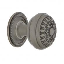 Nostalgic Warehouse 769489 - Nostalgic Warehouse Egg And Dart Brass 1 3/8'' Cabinet Knob with Rope Rose in Antique Pe