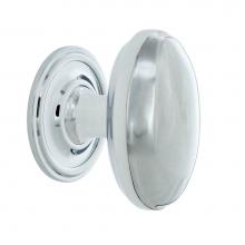 Nostalgic Warehouse 769502 - Nostalgic Warehouse Homestead Brass 1 3/4'' Cabinet Knob with Classic Rose in Bright Chr