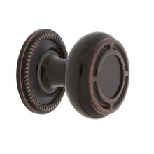 Nostalgic Warehouse 769547 - Nostalgic Warehouse Mission Brass 1 3/8'' Cabinet Knob with Rope Rose in Timeless Bronze