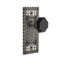Nostalgic Warehouse 720401 - Nostalgic Warehouse Craftsman Plate Passage Waldorf Black Door Knob in Antique Pewter