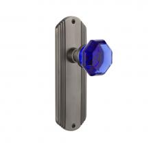 Nostalgic Warehouse 720498 - Nostalgic Warehouse Deco Plate Passage Waldorf Cobalt Door Knob in Antique Pewter