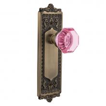 Nostalgic Warehouse 720589 - Nostalgic Warehouse Egg & Dart Plate Passage Waldorf Pink Door Knob in Antique Brass
