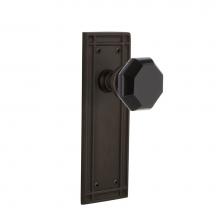 Nostalgic Warehouse 720791 - Nostalgic Warehouse Mission Plate Passage Waldorf Black Door Knob in Oil-Rubbed Bronze