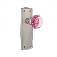 Nostalgic Warehouse 721005 - Nostalgic Warehouse Prairie Plate Passage Waldorf Pink Door Knob in Satin Nickel