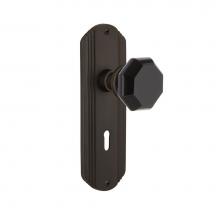 Nostalgic Warehouse 721489 - Nostalgic Warehouse Deco Plate with Keyhole Passage Waldorf Black Door Knob in Oil-Rubbed Bronze