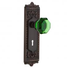 Nostalgic Warehouse 721598 - Nostalgic Warehouse Egg & Dart Plate with Keyhole Passage Waldorf Emerald Door Knob in Timeles