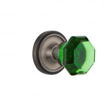Nostalgic Warehouse 722144 - Nostalgic Warehouse Classic Rosette Single Dummy Waldorf Emerald  Door Knob in Antique Pewter