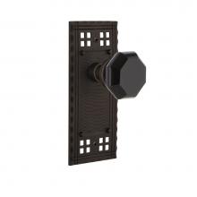 Nostalgic Warehouse 722245 - Nostalgic Warehouse Craftsman Plate Single Dummy Waldorf Black Door Knob in Oil-Rubbed Bronze