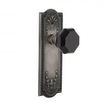 Nostalgic Warehouse 722387 - Nostalgic Warehouse Meadows Plate Single Dummy Waldorf Black Door Knob in Antique Pewter