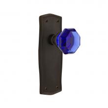 Nostalgic Warehouse 722535 - Nostalgic Warehouse Prairie Plate Single Dummy Waldorf Cobalt Door Knob in Oil-Rubbed Bronze