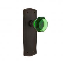 Nostalgic Warehouse 722537 - Nostalgic Warehouse Prairie Plate Single Dummy Waldorf Emerald Door Knob in Oil-Rubbed Bronze