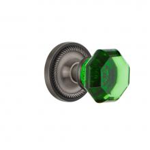 Nostalgic Warehouse 722585 - Nostalgic Warehouse Rope Rosette Single Dummy Waldorf Emerald Door Knob in Antique Pewter
