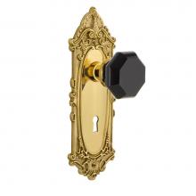 Nostalgic Warehouse 724061 - Nostalgic Warehouse Victorian Plate with Keyhole Double Dummy Waldorf Black Door Knob in Polished