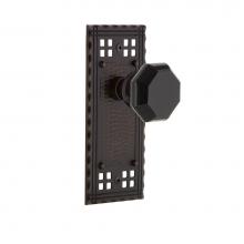 Nostalgic Warehouse 724341 - Nostalgic Warehouse Craftsman Plate Privacy Waldorf Black Door Knob in Timeless Bronze