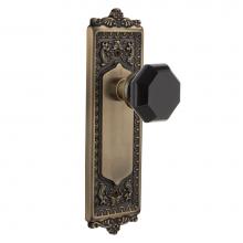 Nostalgic Warehouse 724511 - Nostalgic Warehouse Egg & Dart Plate Privacy Waldorf Black Door Knob in Antique Brass